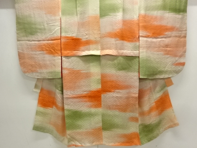 JAPANESE KIMONO / ANTIQUE JUBAN / SILK / MON KINSHA / MIST